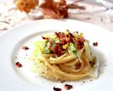 白菜と豆乳のカルボナーラ風パスタ作り方4写真
