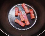 きのことベーコンのかんたん味噌汁パスタ作り方2写真