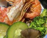 フライパンで簡単！海老＆野菜の蒸し焼き作り方3写真