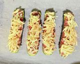 ズッキーニの肉詰めチーズボート作り方5写真