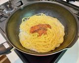 和えるだけ♪イカの塩辛と豆乳のパスタ✨作り方4写真