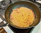 和えるだけ♪イカの塩辛と豆乳のパスタ✨作り方5写真