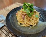 和えるだけ♪イカの塩辛と豆乳のパスタ✨作り方6写真