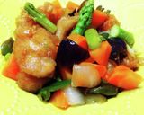 **鶏肉と野菜のリンゴ酢*甘酢炒め***作り方7写真