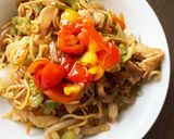 お一人様!市販の焼きそばにトマトで隠し味作り方5写真