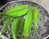 オクラとコーンの冷製塩昆布パスタ作り方2写真