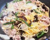 ワンパン!白菜木耳インゲンとろみパスタ作り方3写真