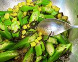 オクラとコーンの冷製塩昆布パスタ作り方5写真
