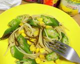 オクラとコーンの冷製塩昆布パスタ作り方9写真