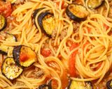 ワンパン♫なすとひき肉のトマトパスタ作り方6写真