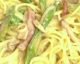 アスパラとベーコンの米粉でクリームパスタ作り方7写真