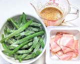 ベーコンとインゲンのゴマ炒め作り方1写真