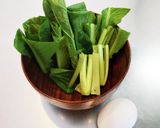 小松菜と卵のかんたん味噌汁作り方1写真