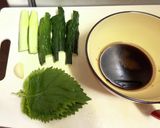きゅうりと大葉のにんにく醤油和え作り方2写真