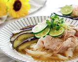 ナスと豚肉の冷しゃぶうどん作り方1写真