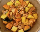 鶏肉とかぼじゃがのオイバター照り焼き♡作り方6写真