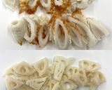 減塩！れんこんとちくわの磯和え作り方1写真