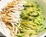 レンジで超簡単 鶏肉ときゅうりの棒棒鶏作り方6写真