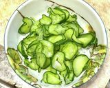 キュウリと梅干で冷やし茶漬け作り方3写真