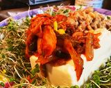 キムチ豆腐納豆の海苔鰹サラダ作り方1写真