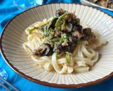 レンジで作る！柔らかとろ～り豚ナスうどん作り方6写真