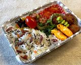 日の丸弁当でなく、ポツポツ梅干しご飯弁当作り方2写真