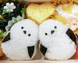 仲良し首まげシマエナガ弁当☆キャラ弁作り方3写真