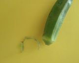レンジ1分★オクラの赤しそふりかけ和え作り方1写真