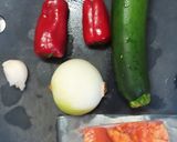 野菜たっぷりベーコン入り令和のナポリタン作り方1写真