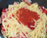 野菜たっぷりベーコン入り令和のナポリタン作り方11写真