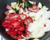 野菜たっぷりベーコン入り令和のナポリタン作り方4写真