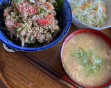 新感覚！トマトと青唐辛子の鮪なめろう丼作り方7写真