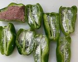 【簡単夕食】ピーマン肉詰めのマッシュルームソース作り方3写真