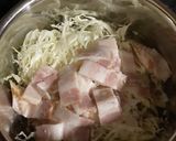 キャベツの千切りとベーコンのスープ作り方2写真