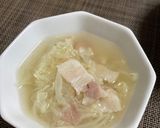 キャベツの千切りとベーコンのスープ作り方4写真