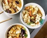 肉無豆腐きな粉トマト生姜梅ポン酢野菜炒め作り方16写真