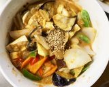 肉無豆腐きな粉トマト生姜梅ポン酢野菜炒め作り方18写真