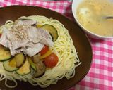 豚肉と夏野菜のマリネパスタ作り方8写真