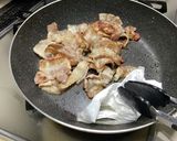 豚肉とカクテキ炒め作り方2写真