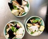 根菜茄子きな粉オイトマト味温野菜サラダ作り方11写真