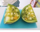 丸ごと☆メロンゼリー作り方6写真