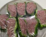 【簡単夕食】ピーマン肉詰めのマッシュルームソース作り方3写真