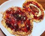 オートミールで作るふわふわお好み焼き作り方8写真