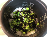 枝豆と昆布の佃煮の炊き込みご飯作り方2写真