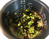枝豆と昆布の佃煮の炊き込みご飯作り方3写真