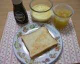 りんごカスタードチョコのせトースト作り方1写真