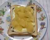 りんごカスタードチョコのせトースト作り方4写真