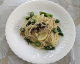 簡単！レモンと塩昆布とオクラの冷製パスタ作り方3写真