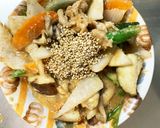 きな粉コク旨味噌炒味豚こま大根青椒肉絲風作り方17写真