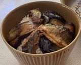 ナスとさんまのかば焼き丼 缶詰活用レシピ作り方3写真